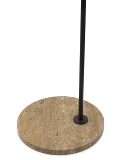 Lampadaire D'extérieur Captain Flint Outdoor Metal Marron Led / H 154 Cm - Orientable - Base Pierre - Flos