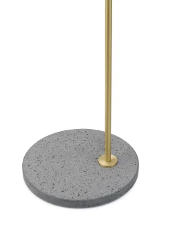 Lampadaire D'extérieur Ic F2 Outdoor Verre Or Metal / H 185 Cm - Base Pierre - Flos