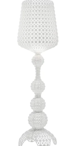 Lampadaire D'extérieur Kabuki Outdoor Plastique Blanc Plastique Balnc / Led - H 165 Cm - Kartell