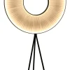 Lampadaire Iris Metal Tissu Blanc Beige Led / H 165 X O 60 Cm - Tissu / Eclairage Recto-Verso - Dix Heures Dix