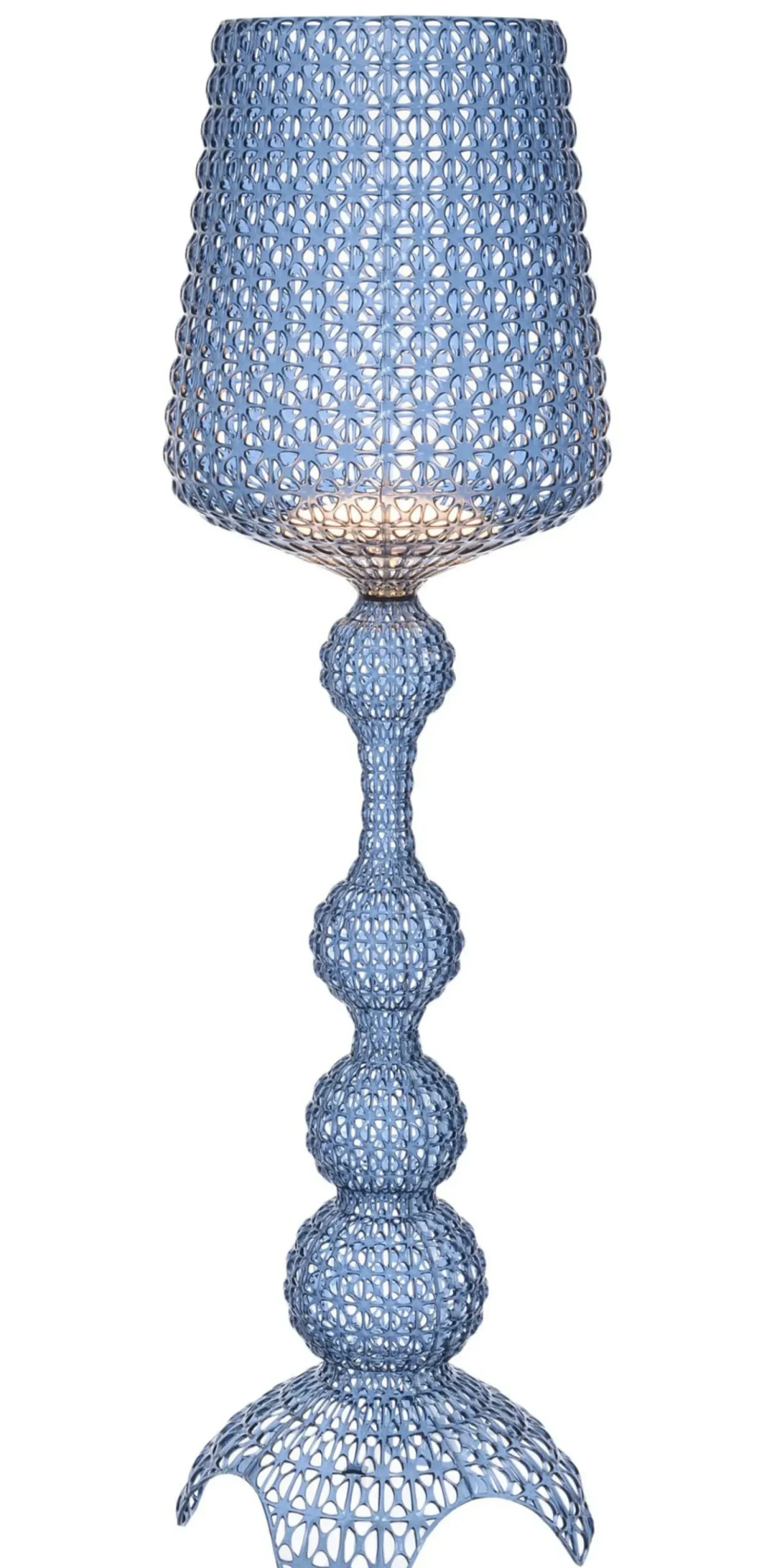 Lampadaire Kabuki Indoor Plastique Bleu / Led - Pour L'Interieur - H 165 Cm - Kartell