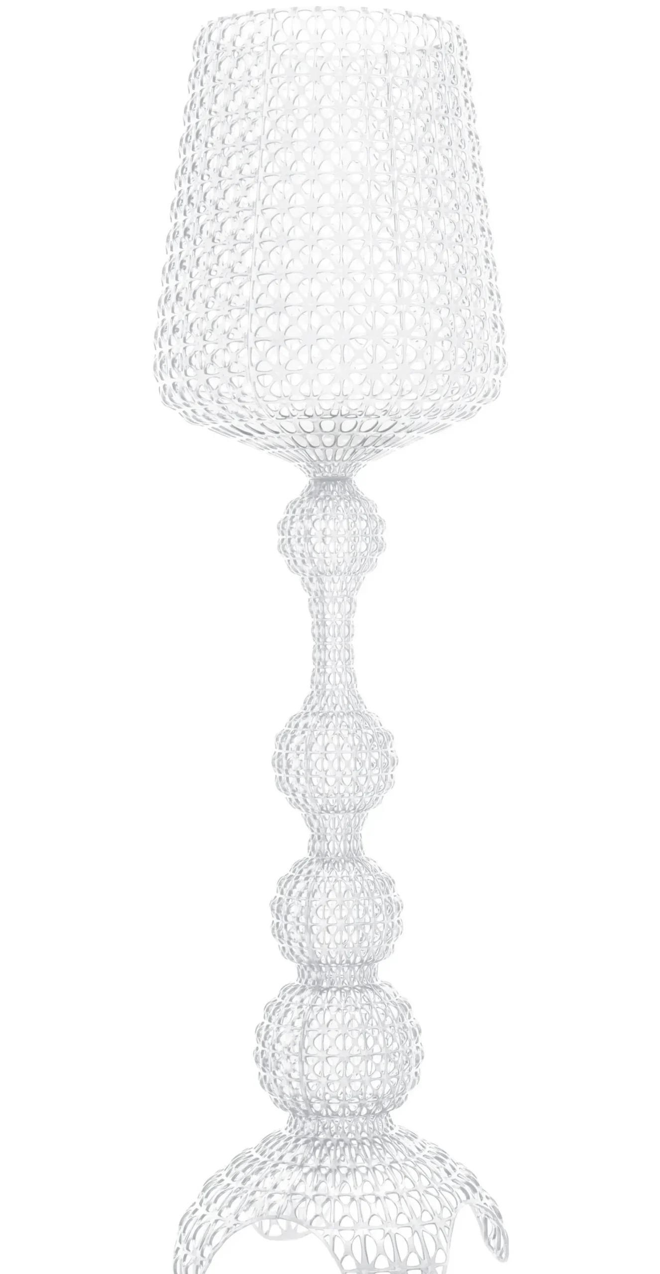 Lampadaire Kabuki Indoor Plastique Transparent / Led - Pour L'Interieur - H 165 Cm - Kartell