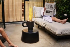 Lampe A Huile D'extérieur Flamtastique Metal Plastique Noir / O 58 X H 115 Cm - Fatboy