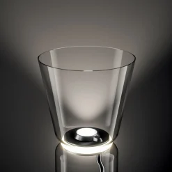 Lampe A Poser Noctambule Cone N°1 Verre Transparent / Led - O 36 X H 91 Cm - Flos