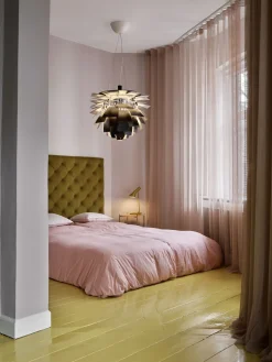 Lampe De Table Aj Mini Metal Jaune (1960) / H 43 Cm - Louis Poulsen