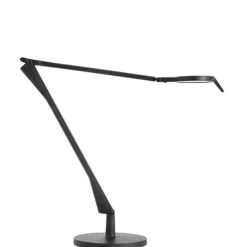Lampe De Table Aledin Tec Led Plastique Noir / Ldiffuseur Plat / Version Mate - Kartell