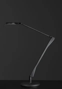 Lampe De Table Aledin Tec Led Plastique Noir / Ldiffuseur Plat / Version Mate - Kartell