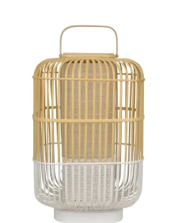 Lampe De Table Bamboo Square Largebois Naturel / H 65 Cm - Forestier