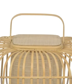 Lampe De Table Bamboo Square Smallbois Naturel / H 41 Cm - Forestier