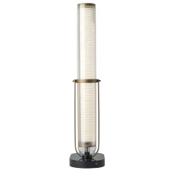 Lampe De Table Frechin Led Verre Blanc / H 65 Cm - Marbre - Dcw Editions