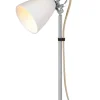 Lampe De Table Hector Dome Metal Ceramique Blanc / H 46 Cm - Porcelaine Lisse - Original Btc