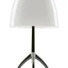 Lampe De Table Lumiere Piccola Metal Verre Blanc Noir / Variateur - H 35 Cm - Foscarini