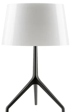 Lampe De Table Lumiere Xxl Metal Verre Blanc Noir / H 57 Cm - Foscarini