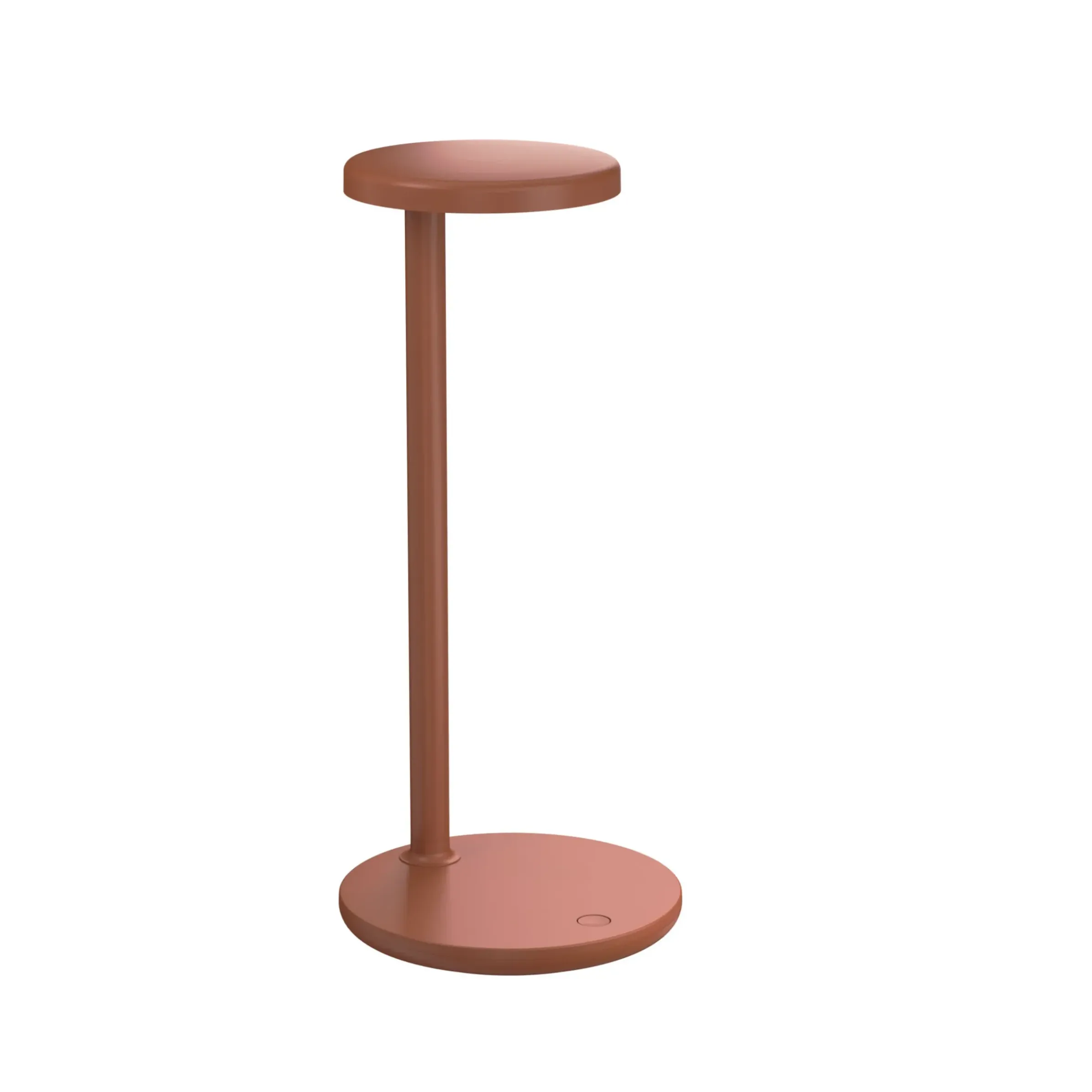 Lampe De Table Oblique Qi Led Metal Rouge Orange / Prise Usb-C Et Chargeur A Induction - Flos