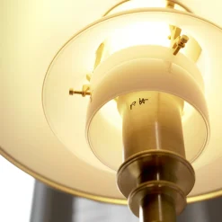 Lampe De Table Ph 3/2 Verre Or Metal / 1927 - Laiton / Edition Limitee - Louis Poulsen