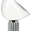 Lampe De Table Taccia Led (1962) Metal Verre Gris / H 64,5 Cm - Flos