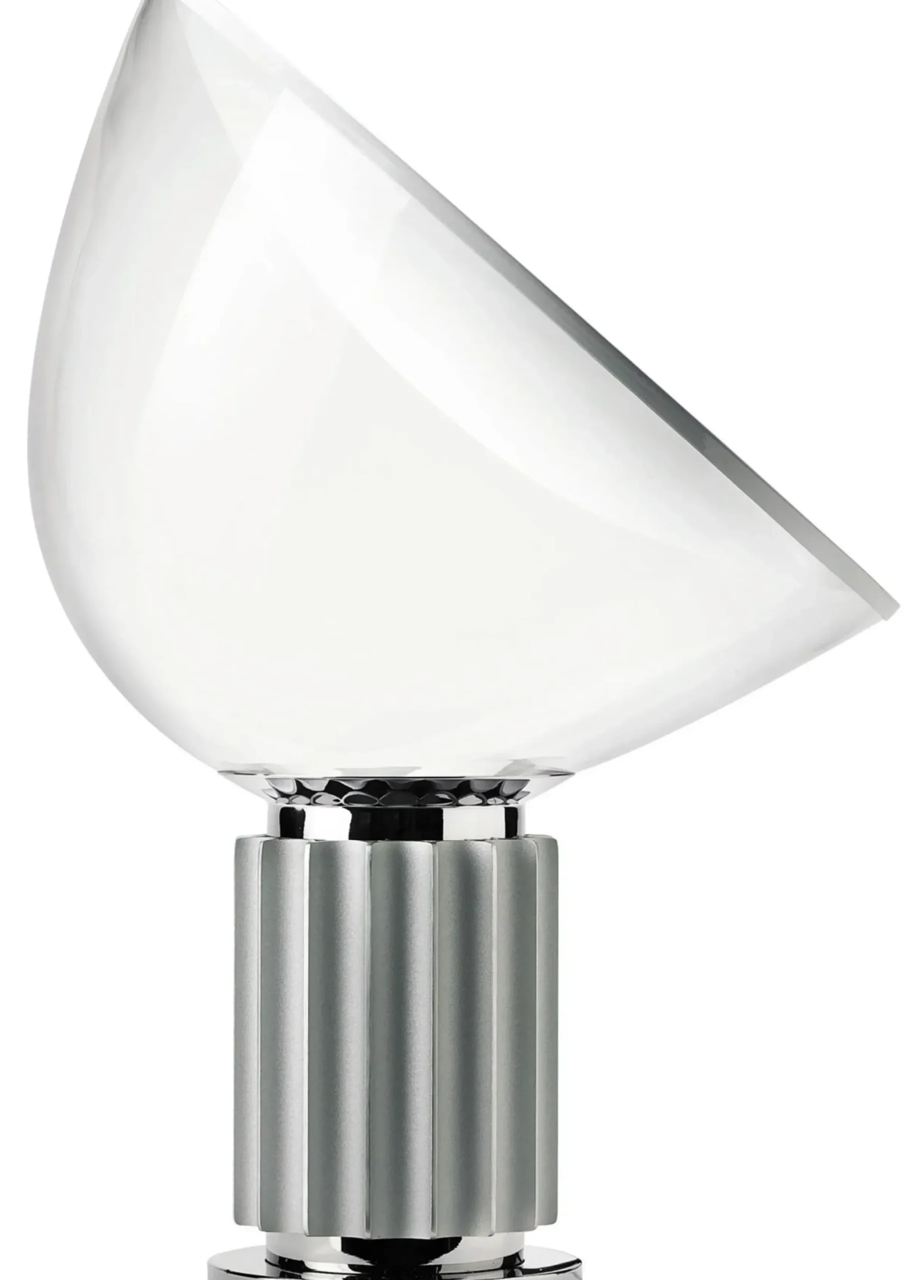 Lampe De Table Taccia Led (1962) Metal Verre Gris / H 64,5 Cm - Flos