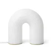 Lampe De Table Vuelta Led Verre Blanc / Verre Strie - Ferm Living