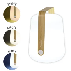 Lampe Exterieur Sans Fil Rechargeable Balad Bamboo Plastique Bois Naturel Plastique & Bois/ H 25 Cm - Usb - Fermob