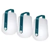 Lampe Exterieur Sans Fil Rechargeable Balad Led Plastique Bleu Plastique & Metal Bleu/ H 13,5 Cm - Set De 3 - Fermob