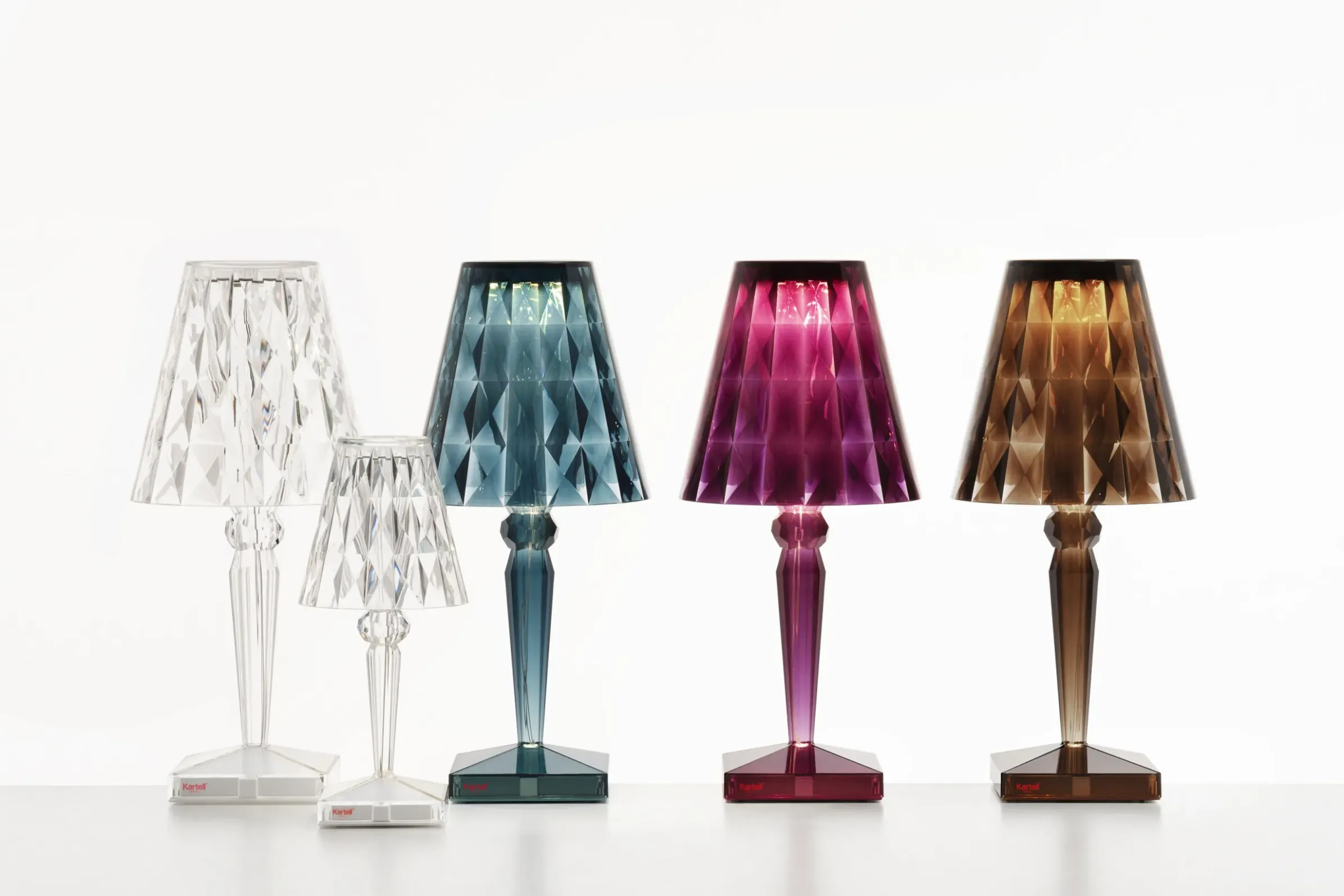 Lampe Exterieur Sans Fil Rechargeable Big Battery Led Plastique Transparent Plastique Transparent / H 37 Cm - Usb - Kartell