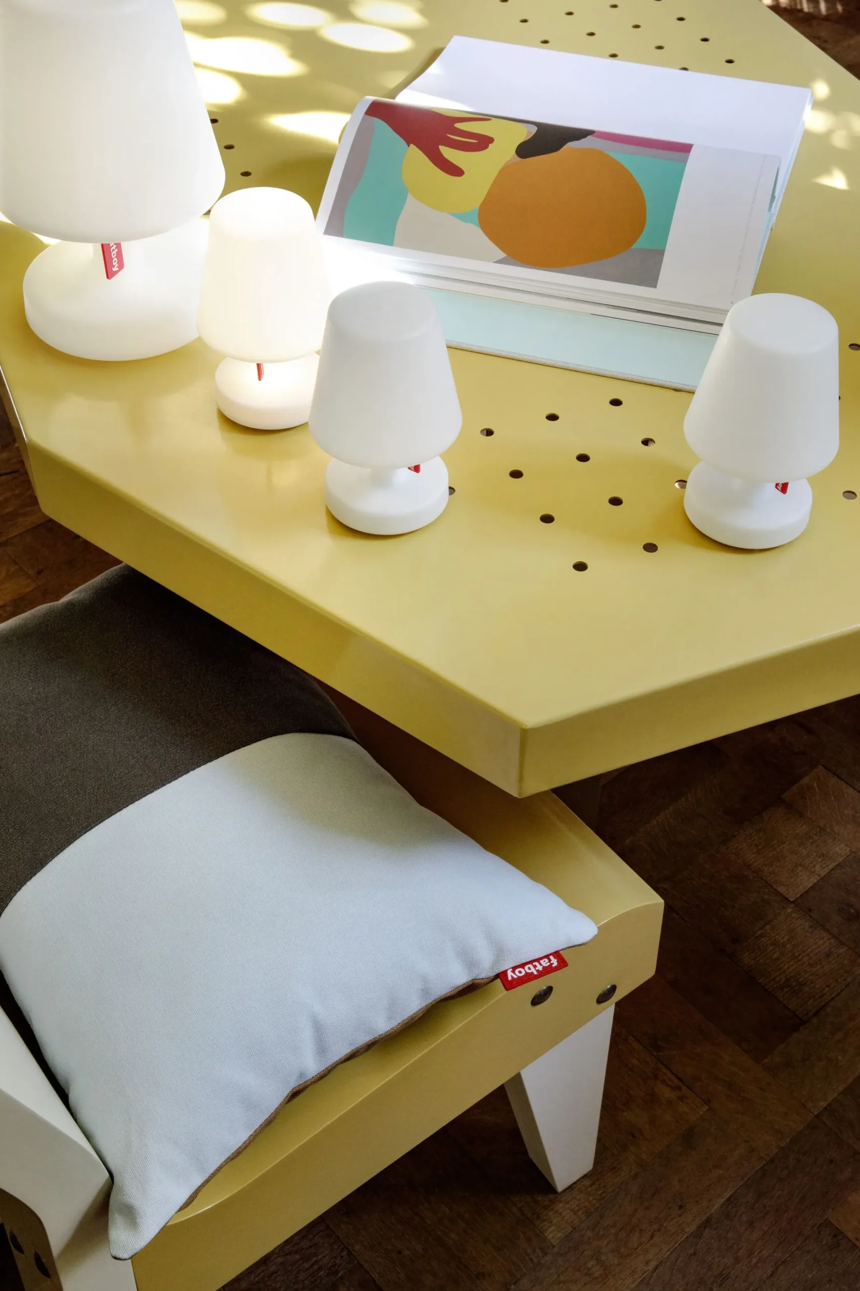 Lampe Exterieur Sans Fil Rechargeable Edison The Mini Plastiqueplastique/ Set De 3 - O 9 X H 15 Cm - Fatboy