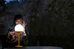Lampe Exterieur Sans Fil Rechargeable Mooon! Led Metal Plastique Jaune / H 41 Cm - Usb - Fermob