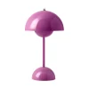 Lampe Sans Fil Rechargeable Flowerpot Vp9 Plastique Rose / O 16 X H 29 Cm - Verner Panton, 1968 - &Tradition