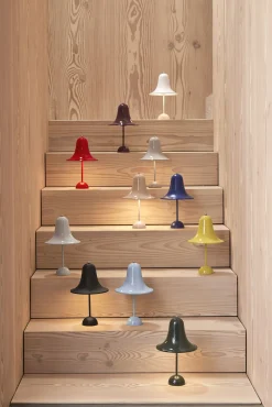 Lampe Sans Fil Rechargeable Pantop Portable Led Plastique Bleu / Verner Panton (1980) - Verpan
