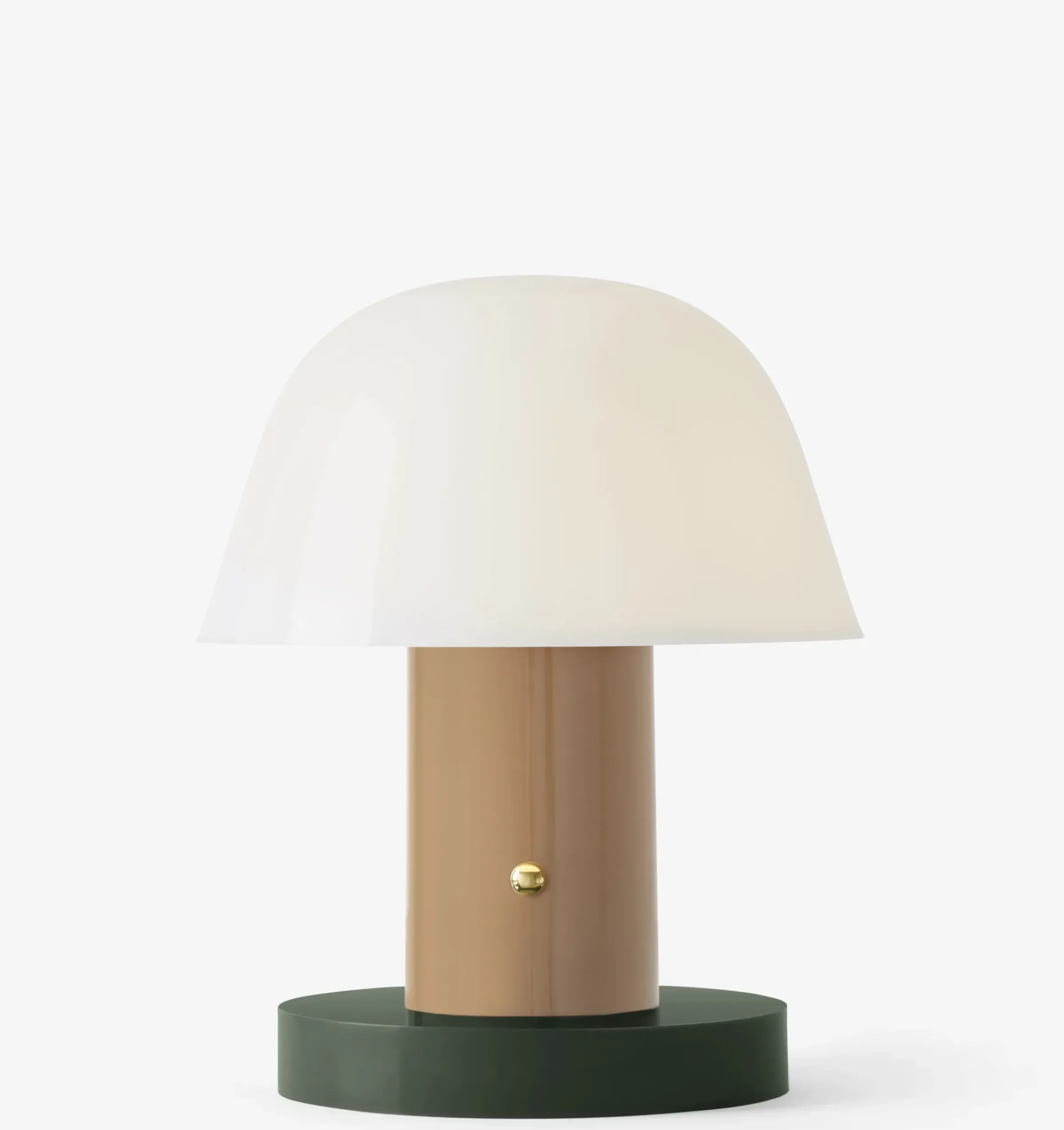 Lampe Sans Fil Rechargeable Setago Jh27 Plastique Vert Beige / By Jaime Hayon - &Tradition