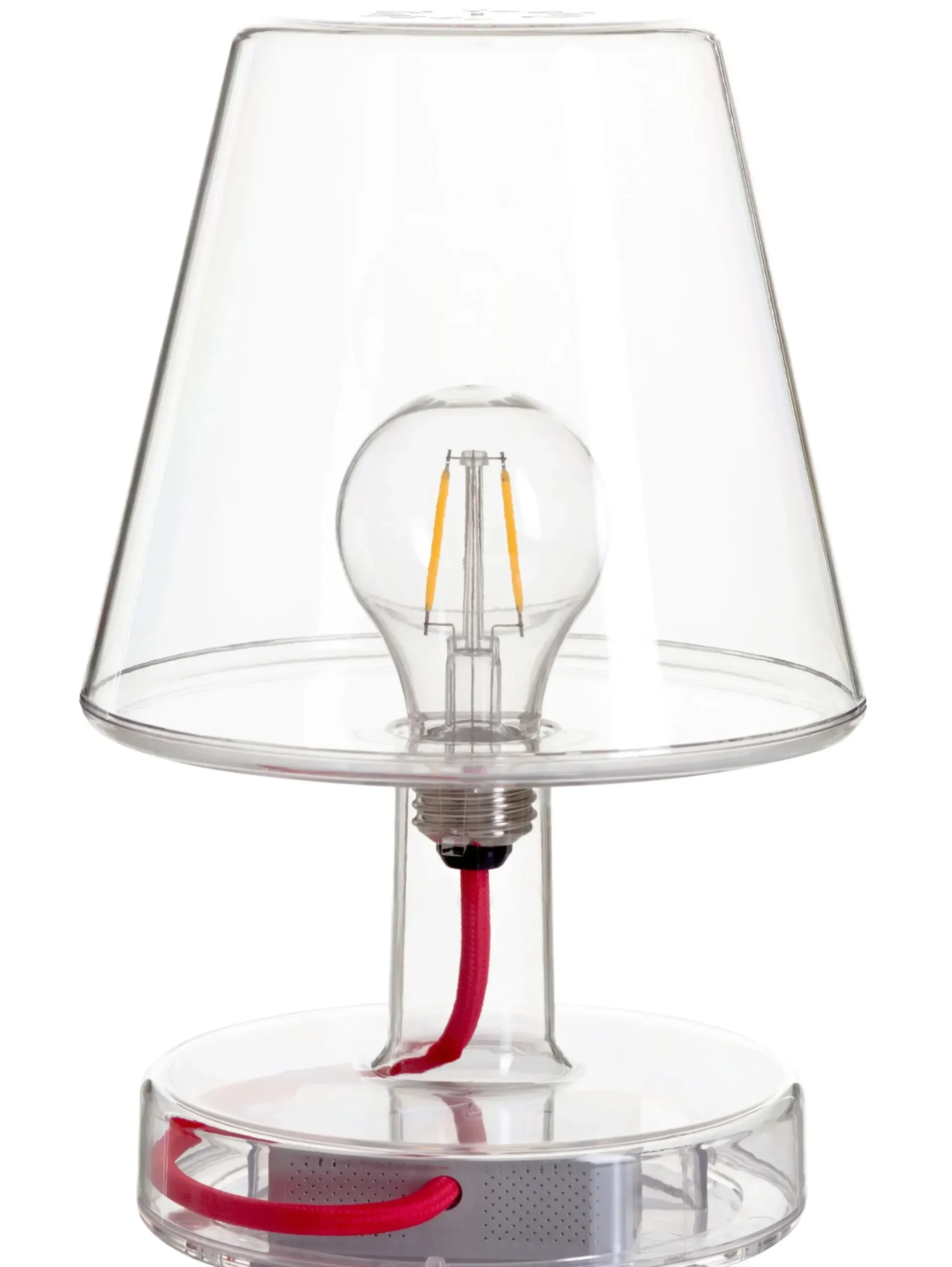 Lampe Sans Fil Rechargeable Transloetje Plastique Transparent / Led - O 16 X H 25 Cm - Fatboy