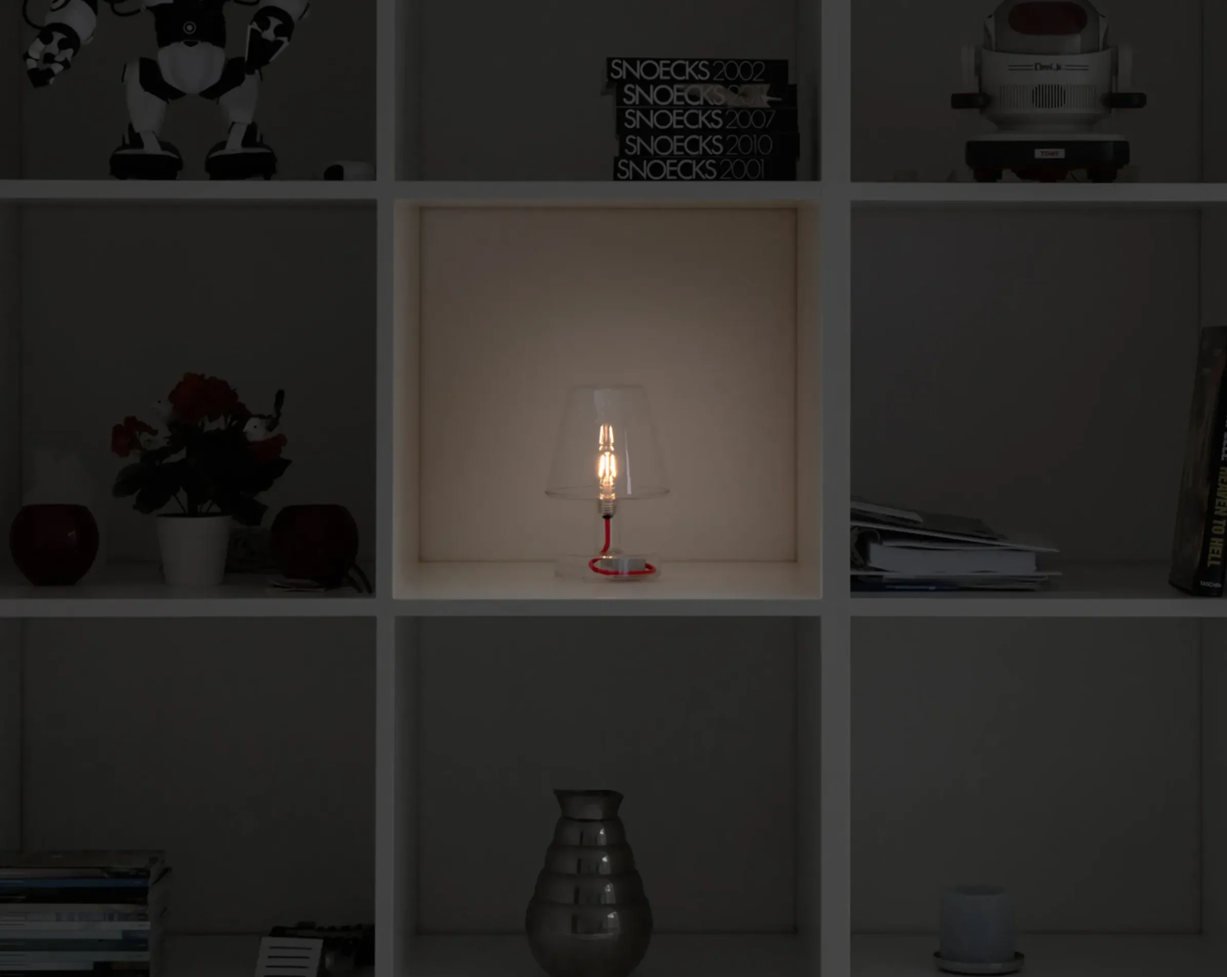 Lampe Sans Fil Rechargeable Transloetje Plastique Transparent / Led - O 16 X H 25 Cm - Fatboy