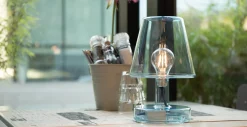 Lampe Sans Fil Rechargeable Transloetje Plastique Transparent / Led - O 16 X H 25 Cm - Fatboy