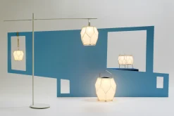 Lampe Solaire D'extérieur La Lampe Couture Large Tissu/ Hybride & Connectee - O 56 X H 75 Cm - Maiori