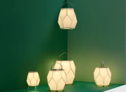 Lampe Solaire D'extérieur La Lampe Couture Small Tissu/ Hybride & Connectee - O 28 X H 37 Cm - Maiori