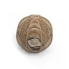 Lampe Solaire D'extérieur La Lampe Paillote Sphere Plastique Bois / Medium O 40 Cm / Hybride Et Connectee (Solaire + Dock Usb) - Maiori