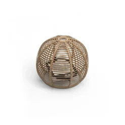 Lampe Solaire D'extérieur La Lampe Paillote Sphere Plastique Bois / Small O 31 Cm / Hybride Et Connectee (Solaire + Dock Usb) - Maiori