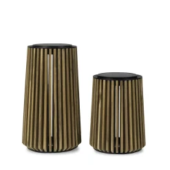 Lampe Solaire D'extérieur Maya Large Bois Naturel / O 28 X H 48 Cm - Teck Recycle - Vincent Sheppard