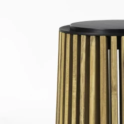 Lampe Solaire D'extérieur Maya Large Bois Naturel / O 28 X H 48 Cm - Teck Recycle - Vincent Sheppard