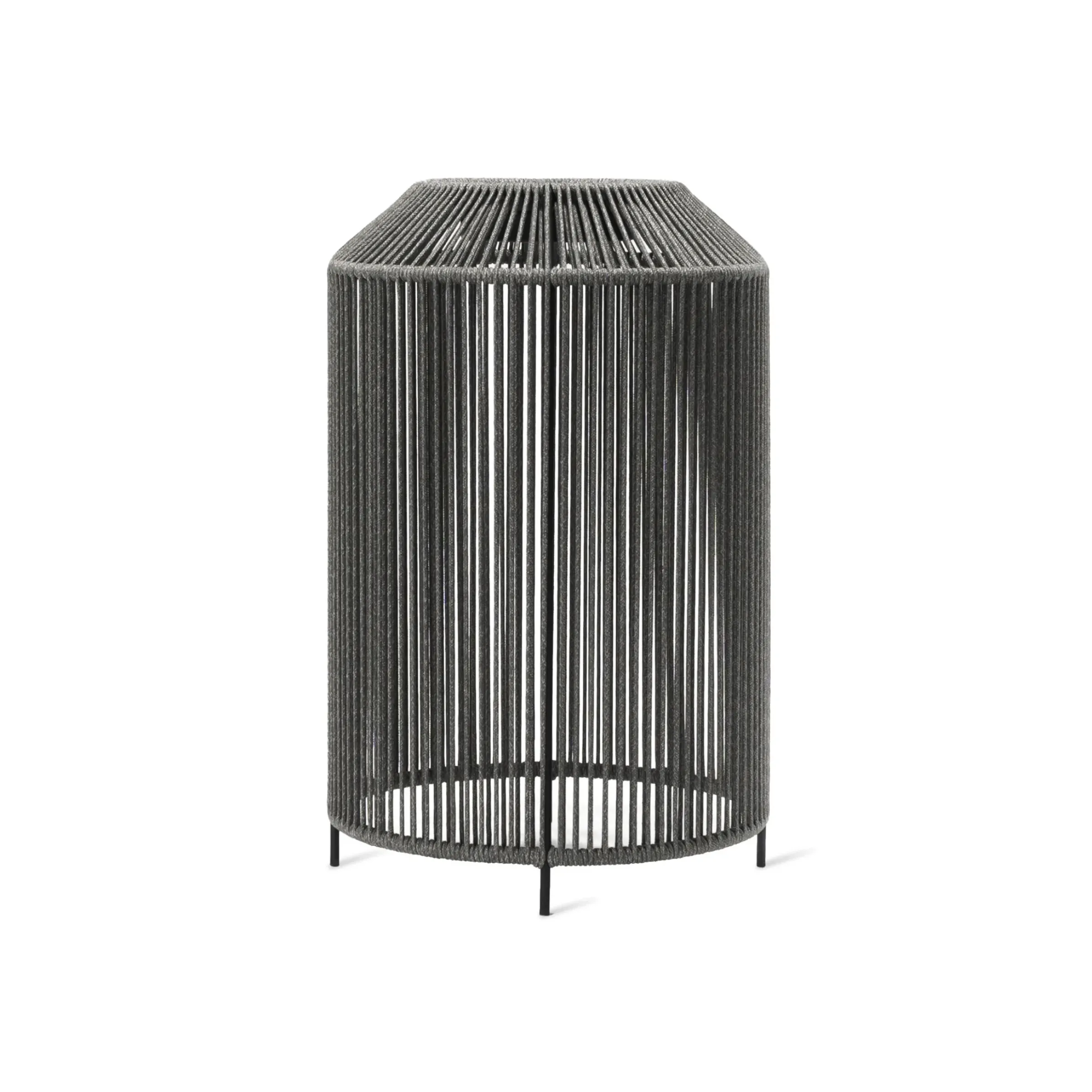 Lampe Solaire D'extérieur Mora Led Tissu Gris / Recharge Solaire Ou Secteur - O 40 X H 61 Cm / Corde Polypropylene - Vincent Sheppard