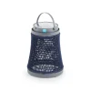 Lampe Solaire D'extérieur Solare Tissu Bleu / Corde Synthetique - H 40 Cm / Recharge Solaire Ou Usb - Unopiu