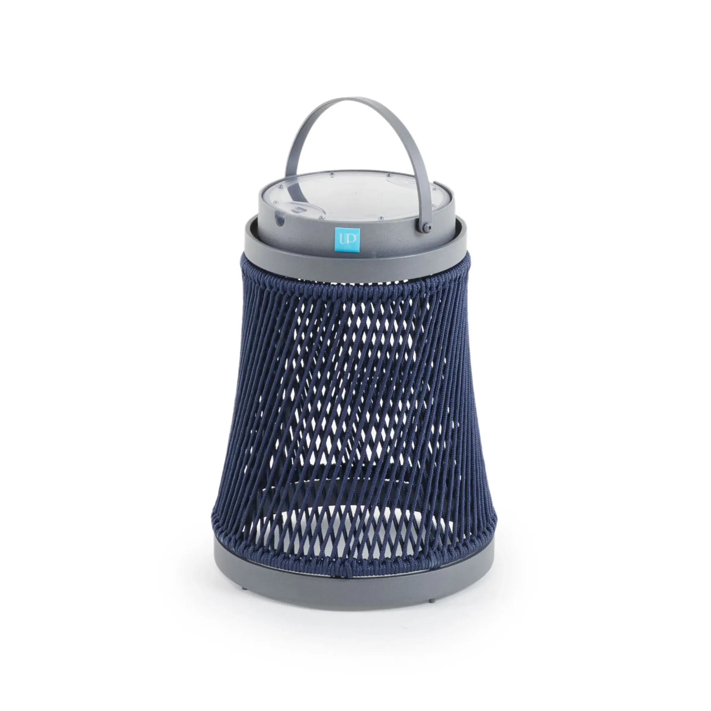 Lampe Solaire D'extérieur Solare Tissu Bleu / Corde Synthetique - H 40 Cm / Recharge Solaire Ou Usb - Unopiu