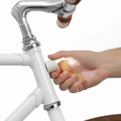 Lampe Velo Magnetique Lucetta Plastique Blanc / Set 2 Lampes Aimantees (Lumieres Rouge + Blanche) - Palomar