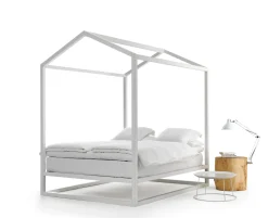 Lit A Baldaquin Casetta In Canada Bois/ 213 X 183 X H 235 Cm - Mogg