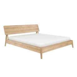 Lit Double Air Bois Naturel / Pour Matelas 160 X 200 Cm - Chene Massif - Ethnicraft