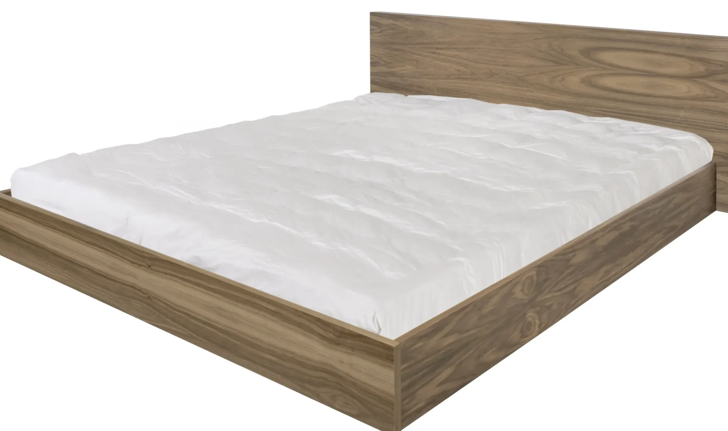 Lit Double Bedpost Bois Naturel / King Size - 180 X 200 Cm - Pop Up Home