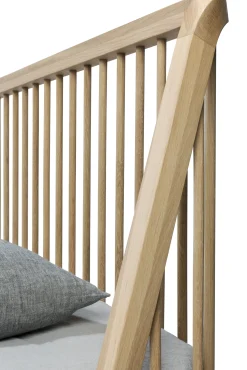 Lit Double Spindle Bois Naturel / Pour Matelas 180 X 200 Cm - Chene Massif - Ethnicraft