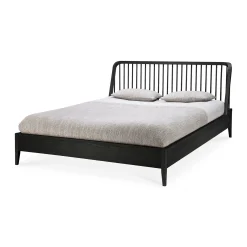 Lit Double Spindle Bois / Pour Matelas 160 X 200 Cm - Chene Massif - Ethnicraft