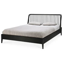 Lit Double Spindle Bois / Pour Matelas 180 X 200 Cm - Chene Massif - Ethnicraft