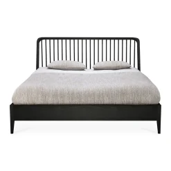 Lit Double Spindle Bois / Pour Matelas 180 X 200 Cm - Chene Massif - Ethnicraft